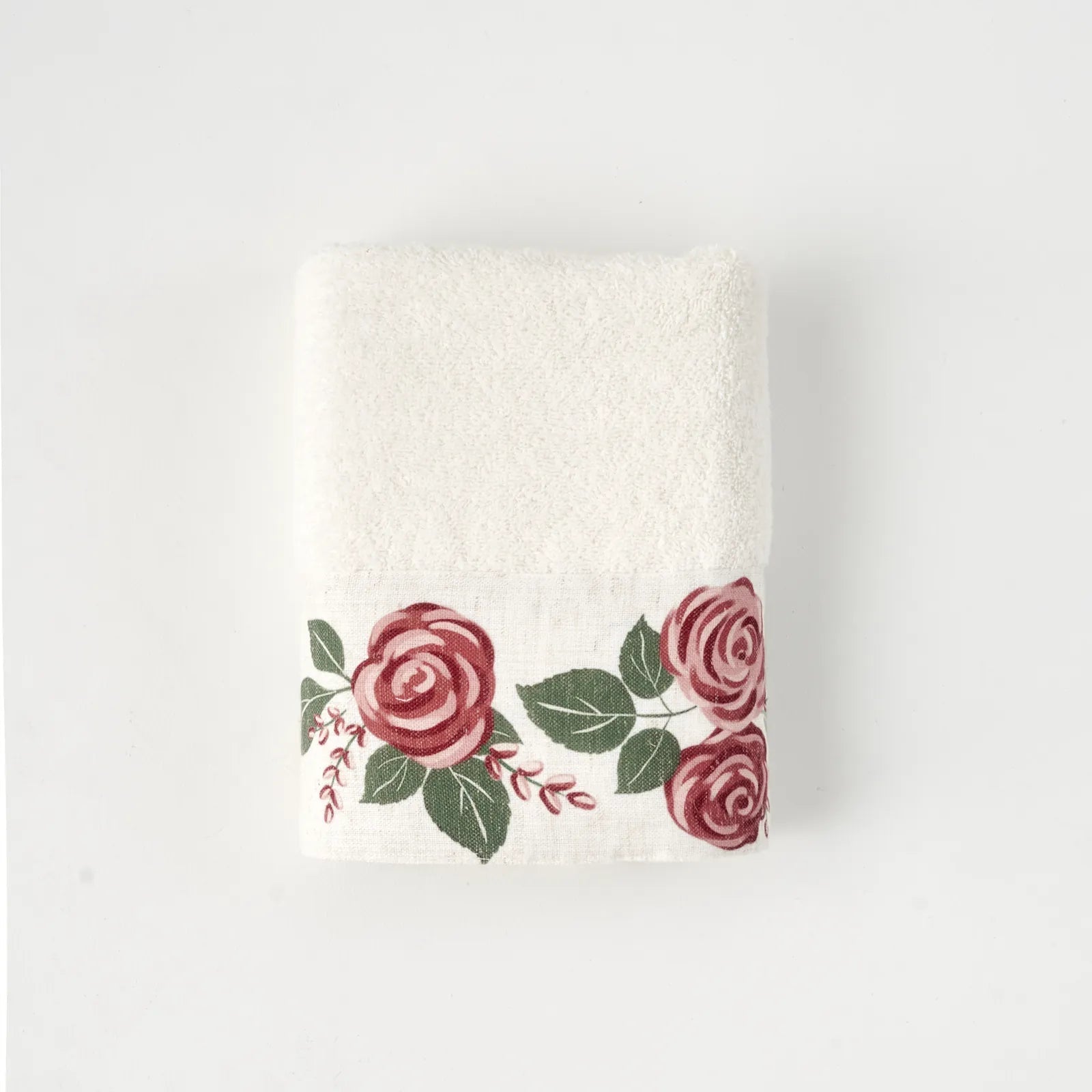 Rose Print Turkish Cotton Hand Towel