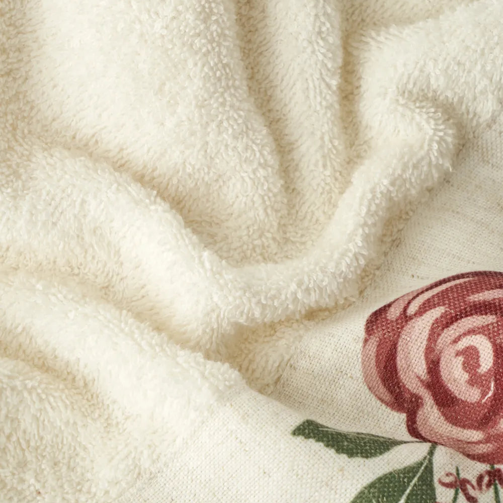 Rose Print Turkish Cotton Hand Towel