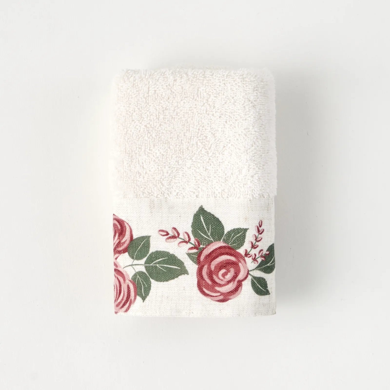 Rose Print Turkish Cotton Face Towel