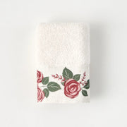 Rose Print Turkish Cotton Face Towel