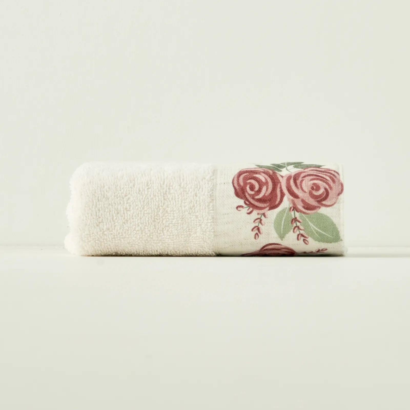 Rose Print Turkish Cotton Face Towel