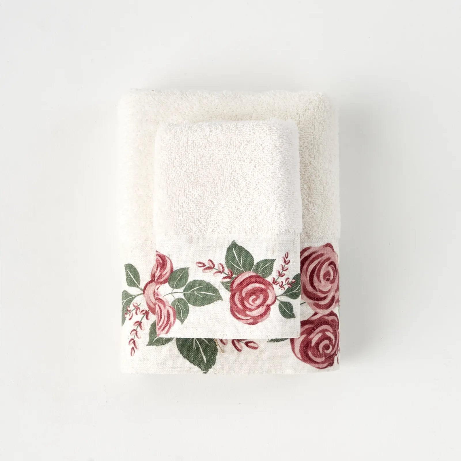 Rose Print Turkish Cotton Face Towel
