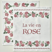 Rose Print Kitchen Tea Towels (Set of 2)