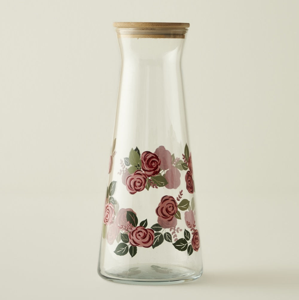 Rose Glass Carafe