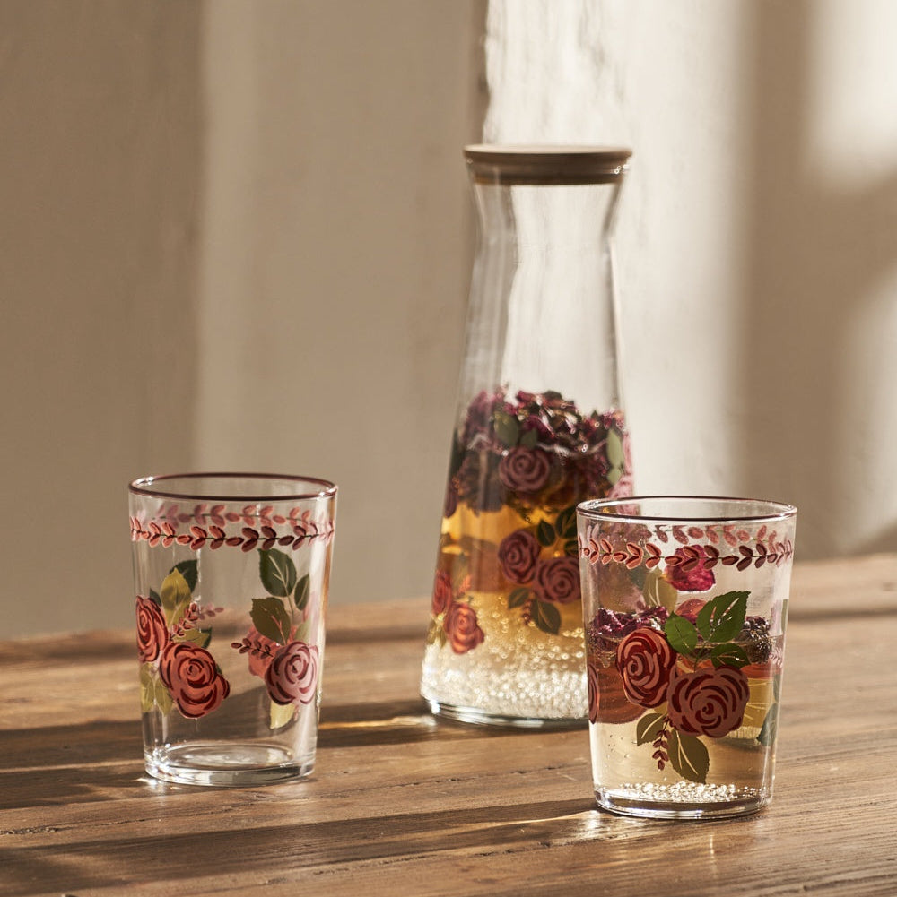 Rose Glass Carafe