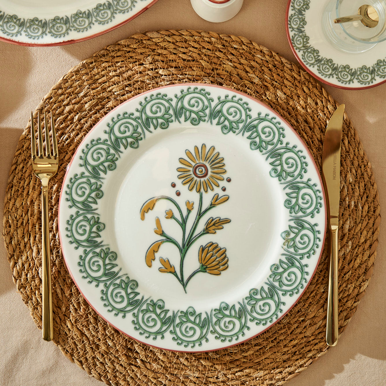Indian Flower Dinner Plate