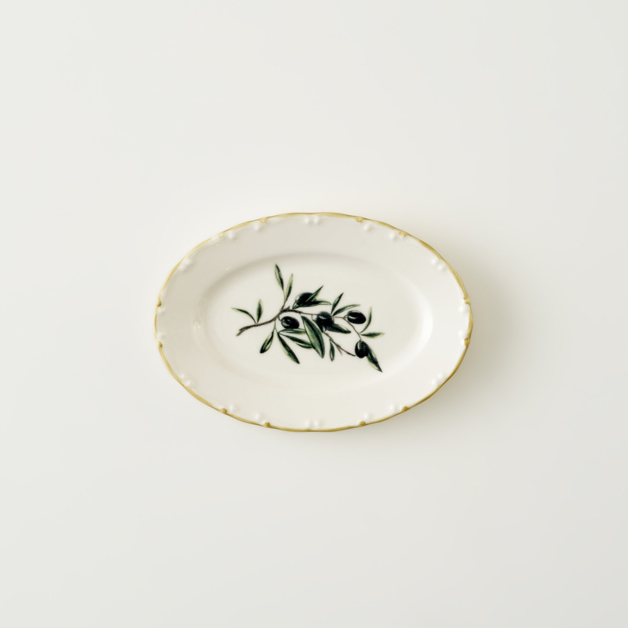 Olive Porcelain Oval Serving Platter