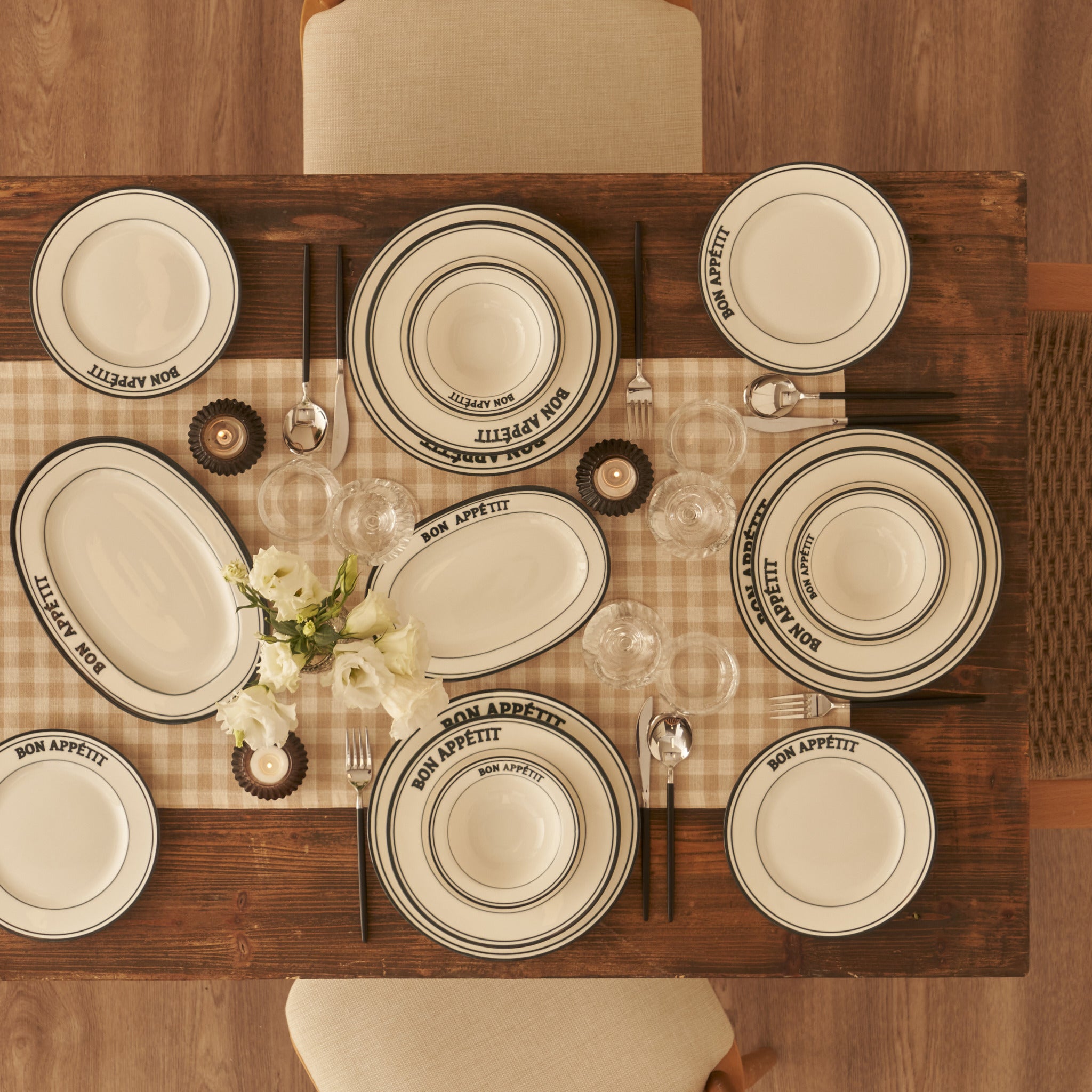 Bon Appetit Porcelain Dinner Plate