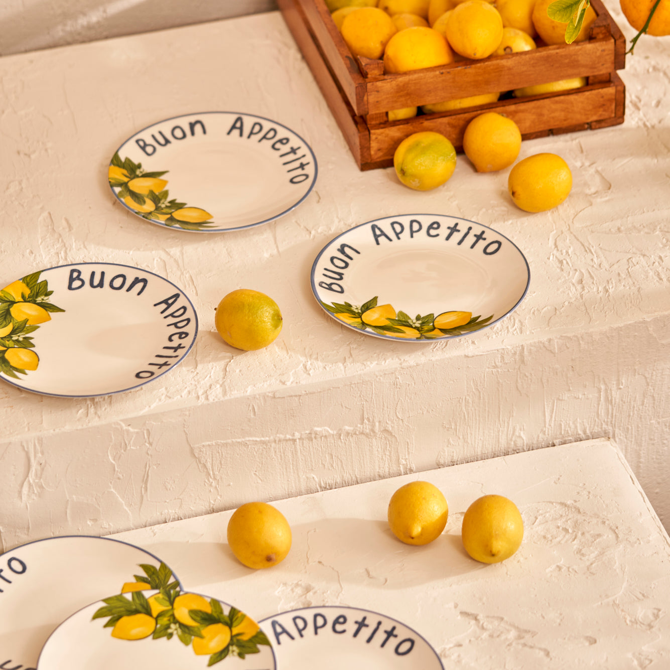 Lemoncello Porcelain Dessert Plate (Set of 6)