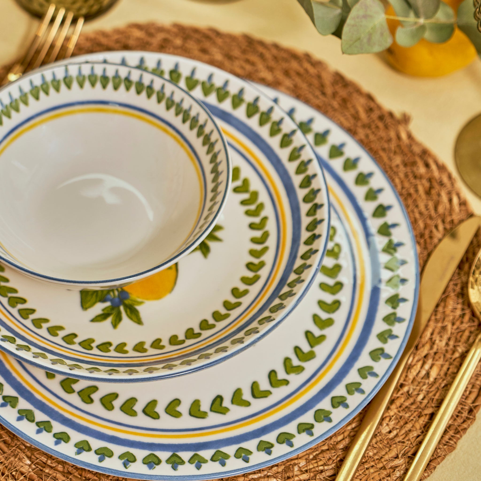 Lemoncello Porcelain Soup Bowl
