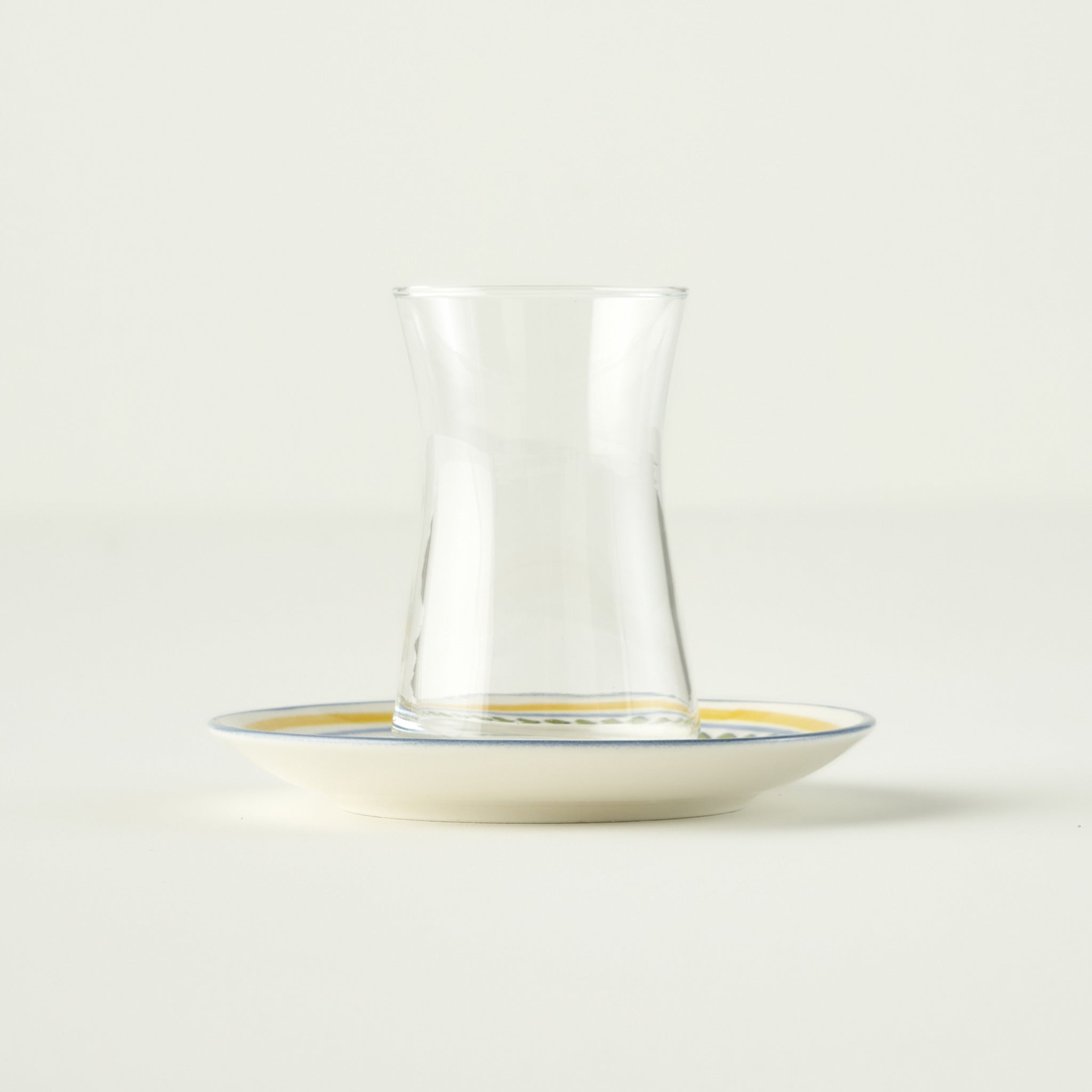 Lemoncello Tea Glass Set with Saucers (6-Piece)