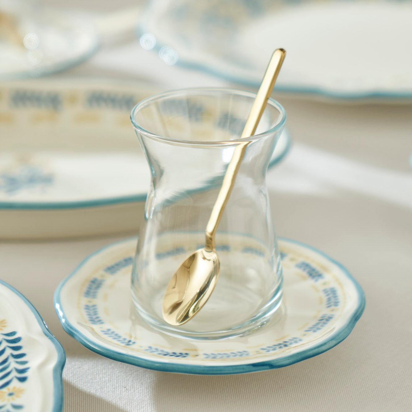 Liana 6 Piece Tea Glass - Saucer Set