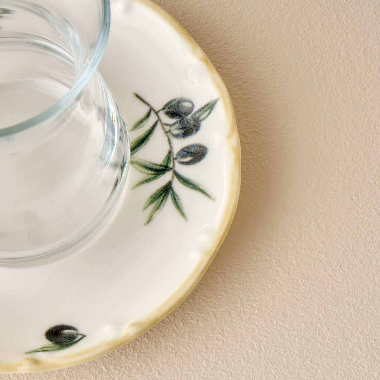 Olive 6 Piece Tea Glass - Saucer Set