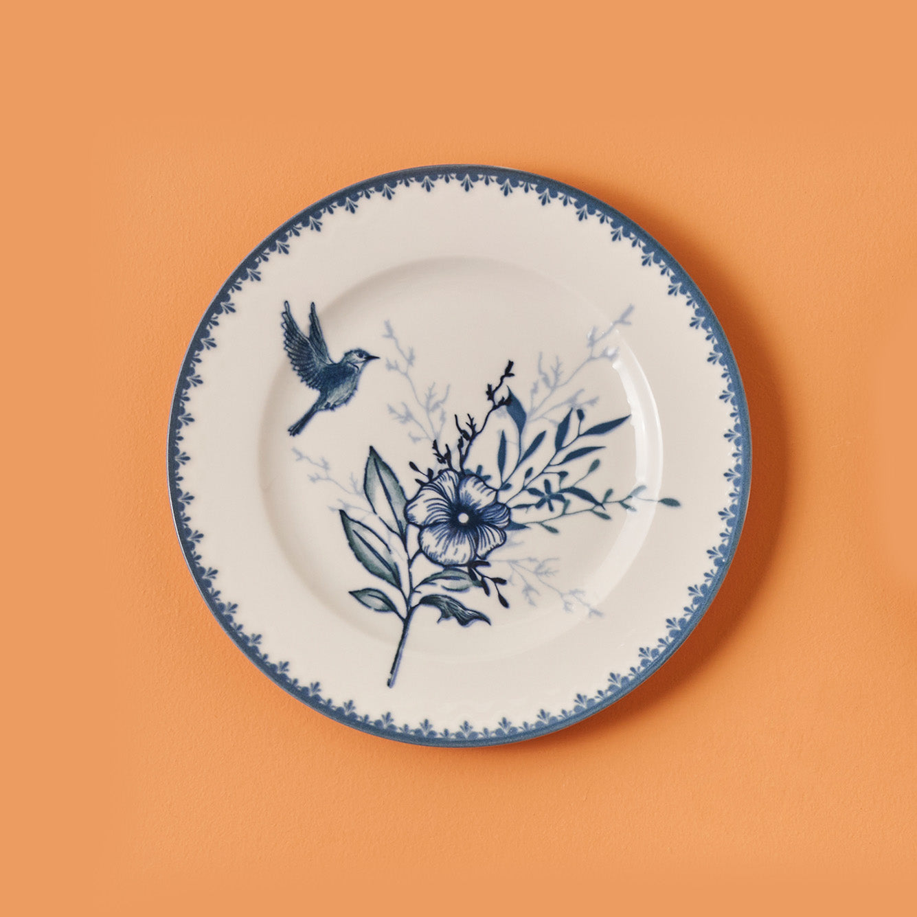 Bleu Blanc Porcelain Dessert Plate (Set of 4)