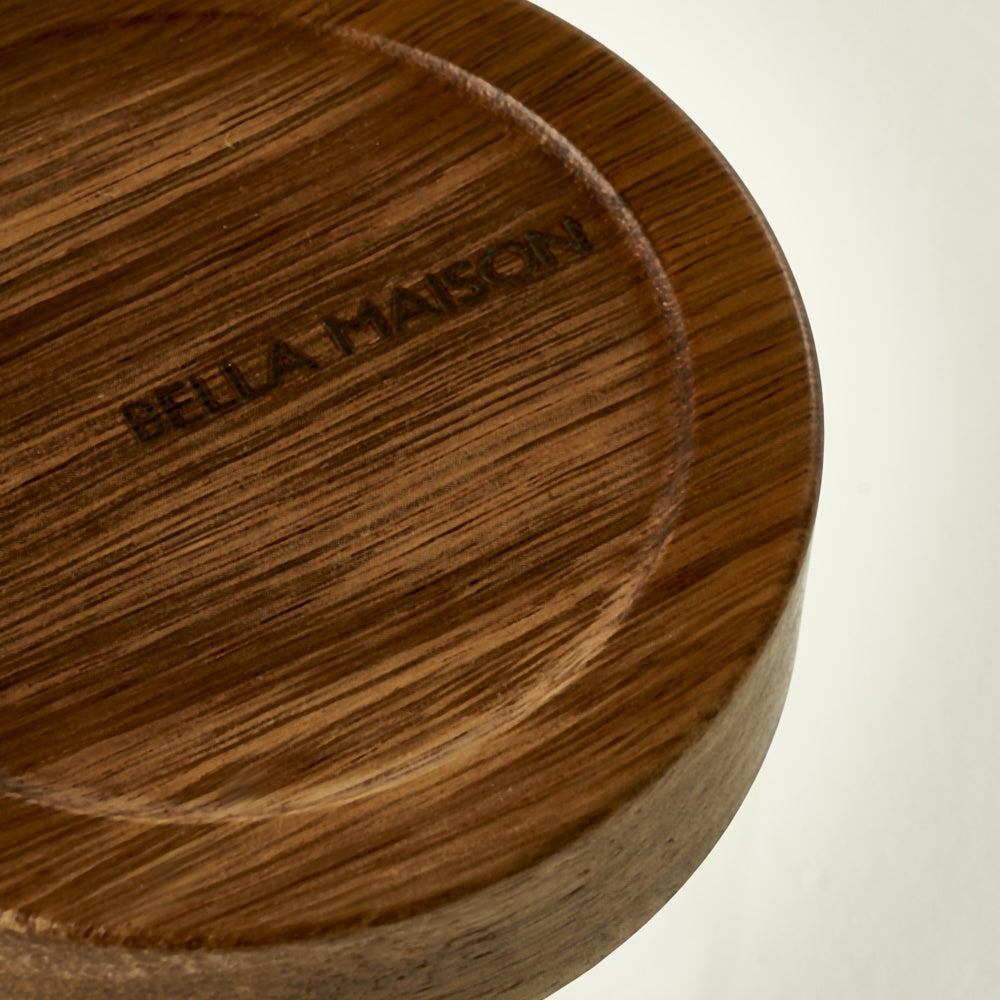 Austin Glass Storage Jar with Wooden Lid angle view