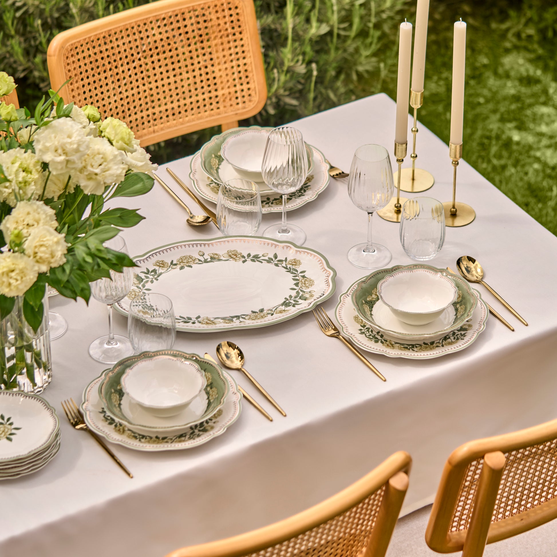 Rebecca New Bone 24-Piece Dinnerware Set