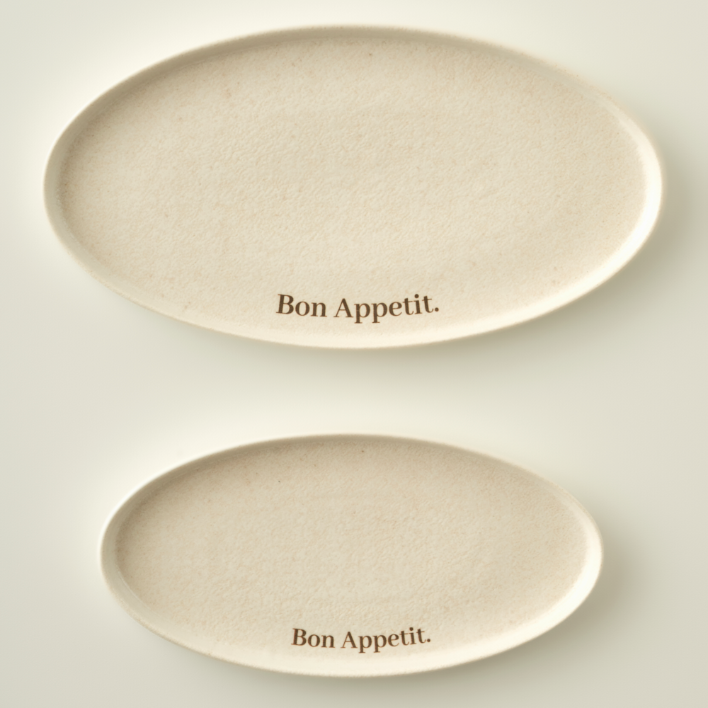 Bon Appetit Porcelain Oval Serving Platter