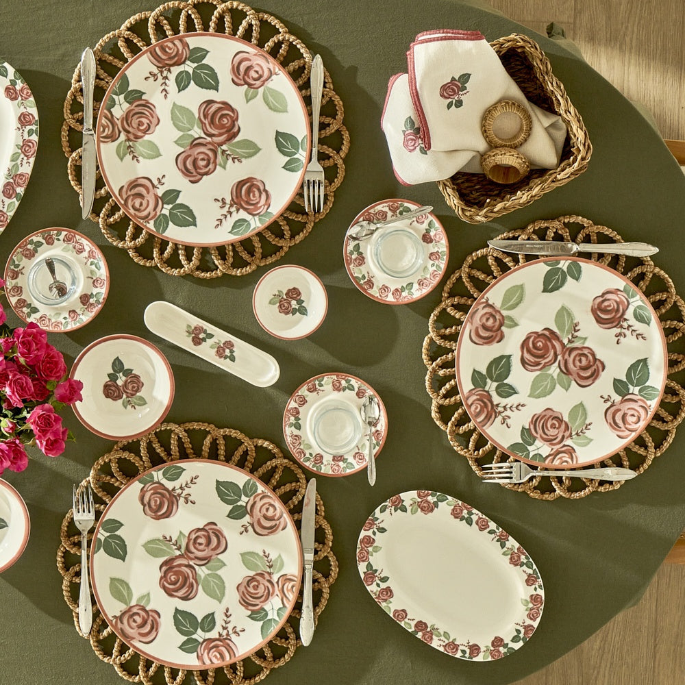 Rose Porcelain Bowl side view