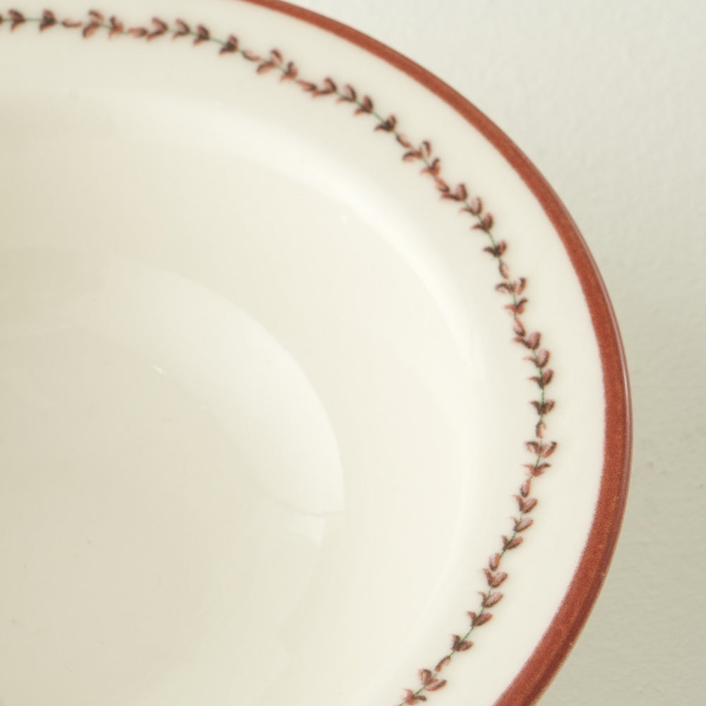 Rose Porcelain Soup Bowl texture detail