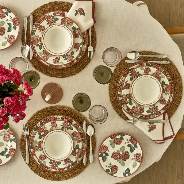 Rose Porcelain Dessert Plate