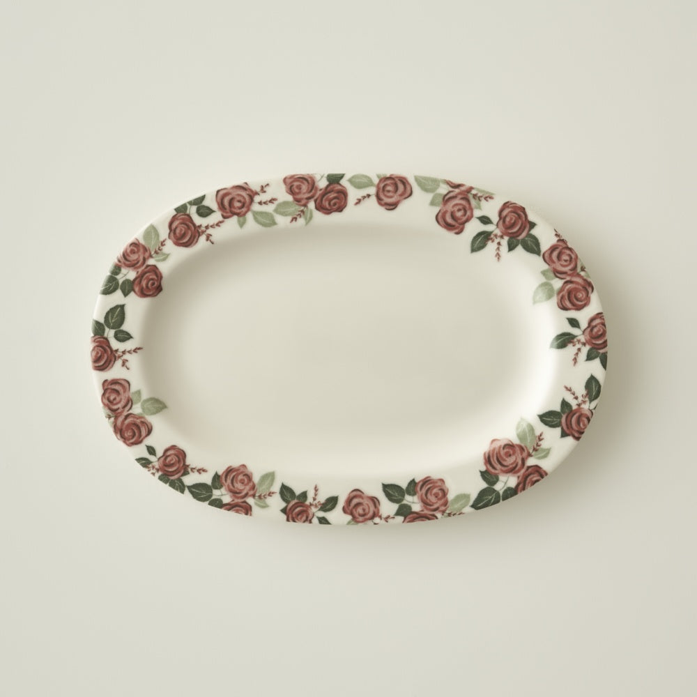 Rose Bordered Serving Plate