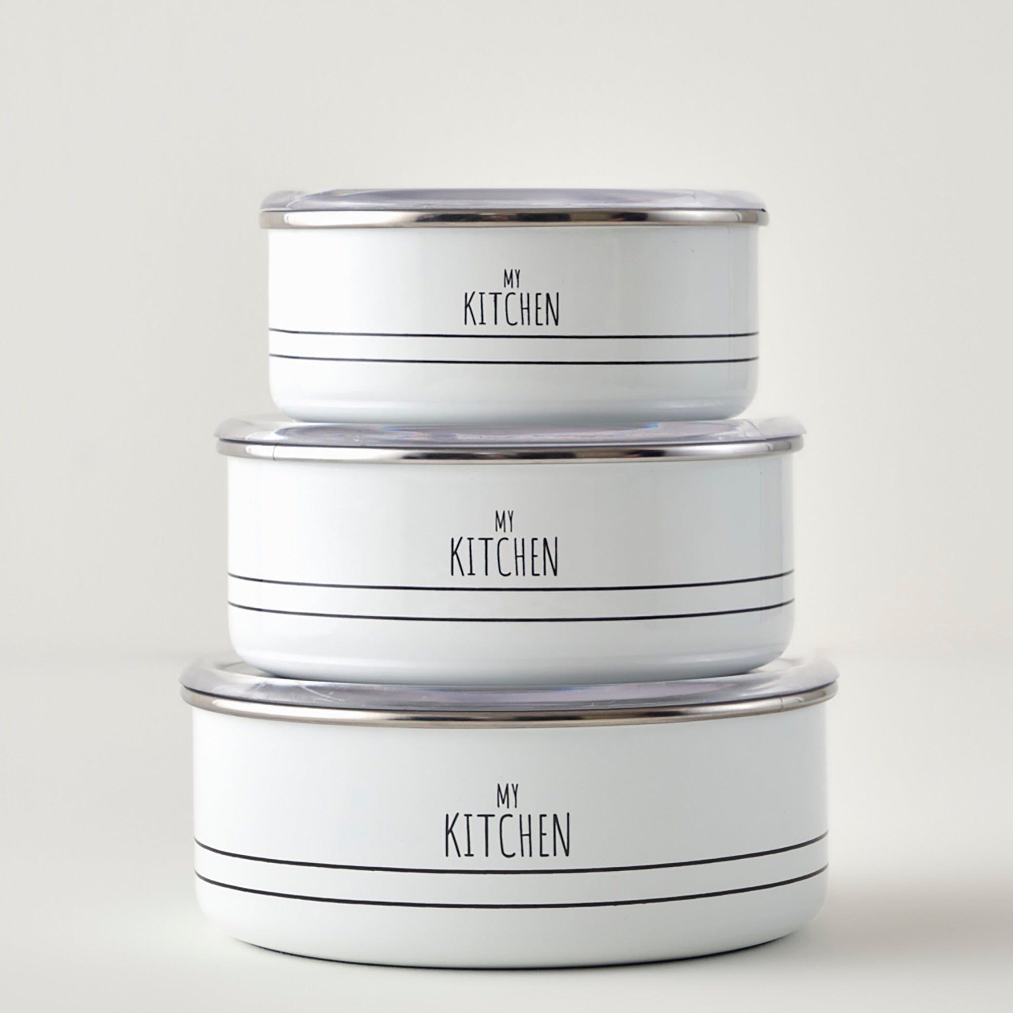 My Kitchen Enamel Storage Bowls (Set of 3)