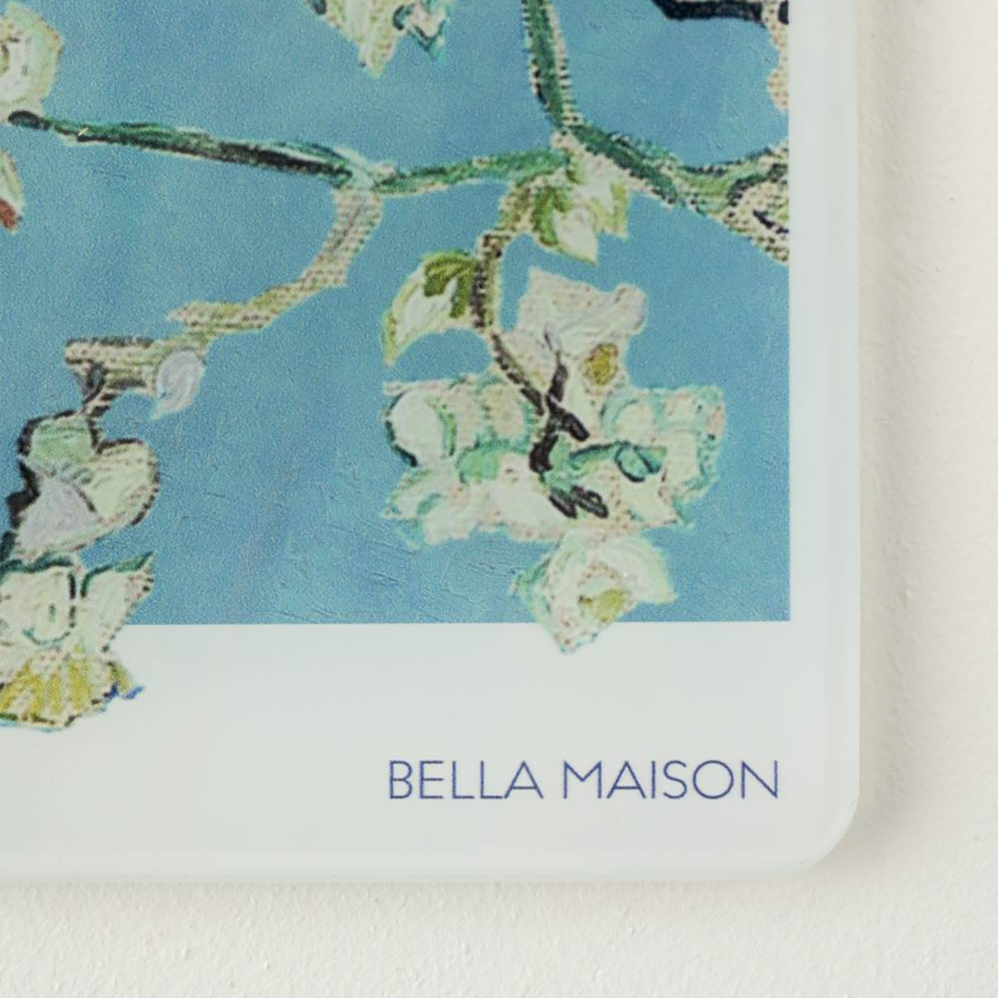 Van Gogh Almond Blossom Glass Cutting Board detail view