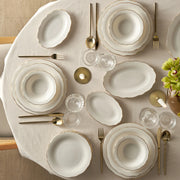 Victoria Porcelain 24 Piece Dinnerware Set Gold