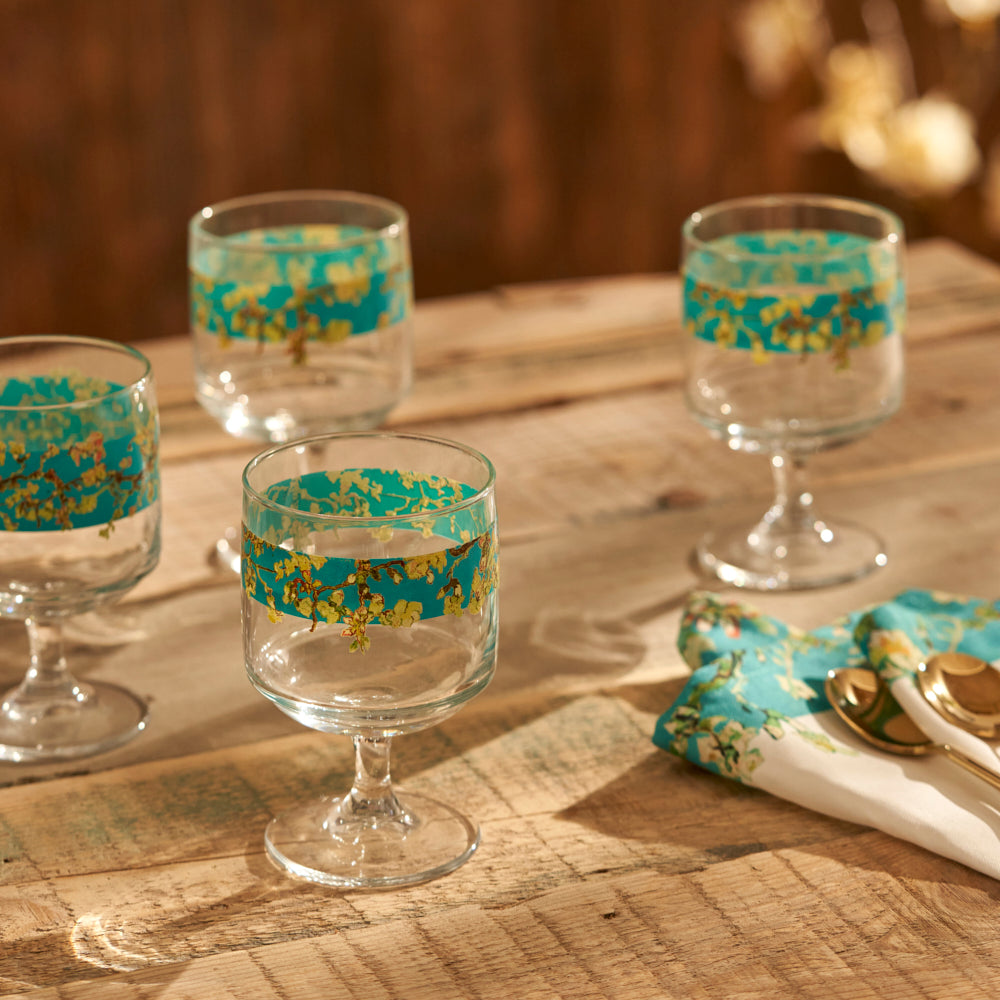 Van Gogh Almond Blossom Glass Cup detail view