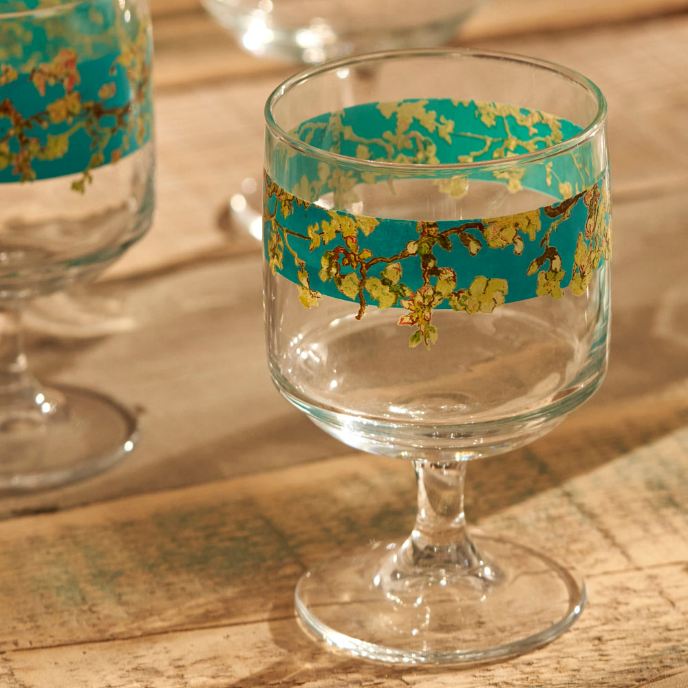 Van Gogh Almond Blossom Glass Cup detail view