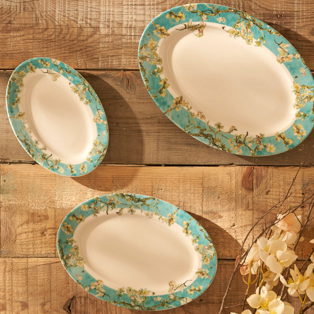 Van Gogh Almond Blossom Serving Platter detail view