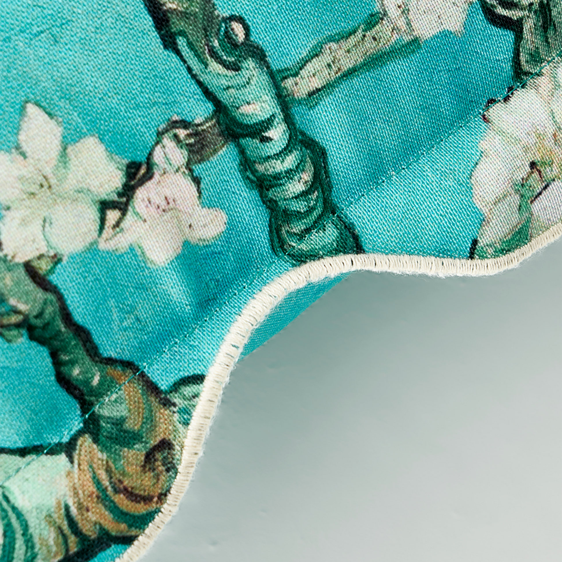 Van Gogh Almond Blossom Scallop Decorative Pillowcase detail view