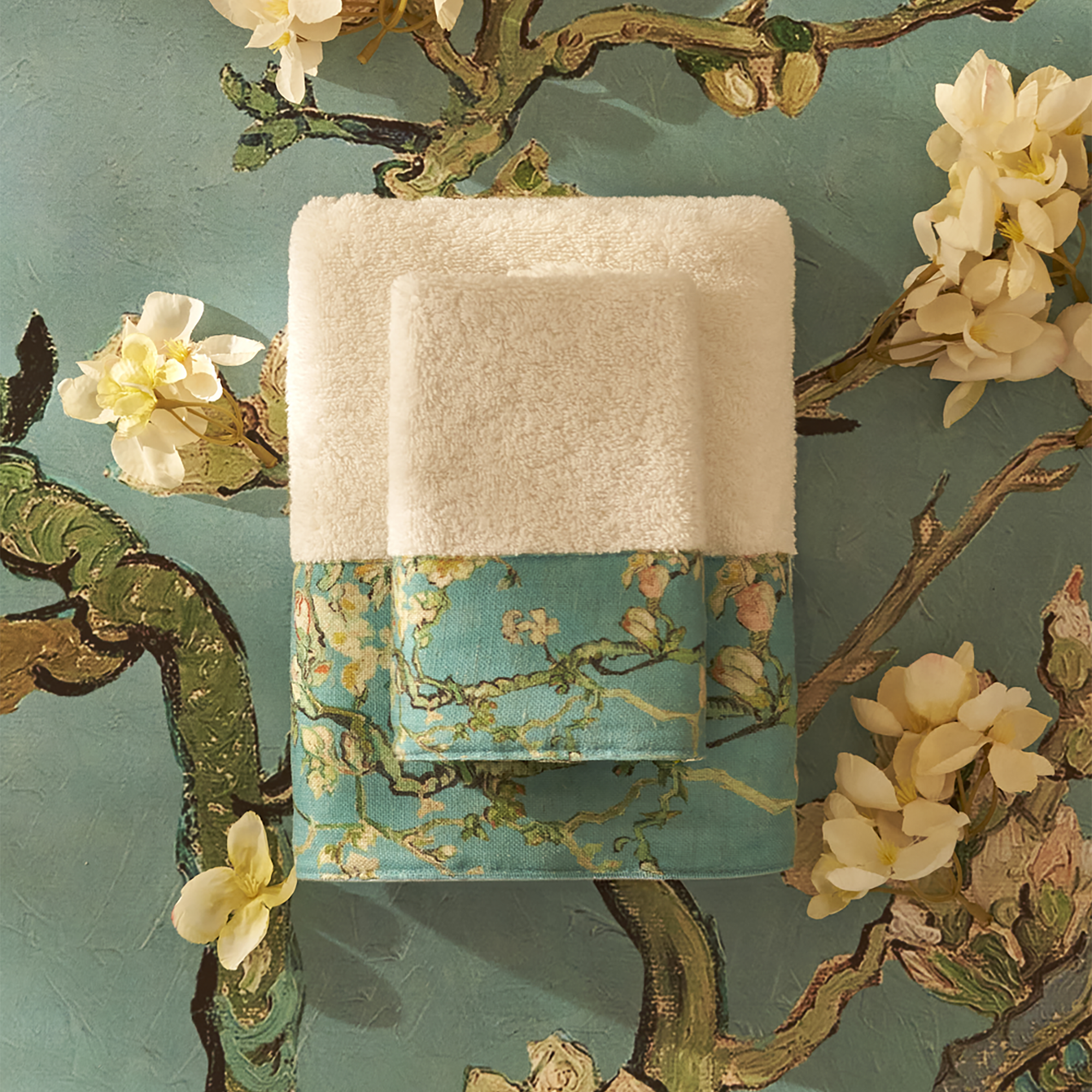 Van Gogh Almond Blossom Face Towel detail view