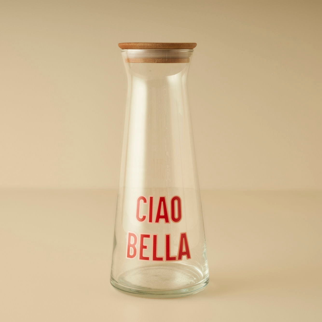 Line Ciao Bella Glass Carafe with Wooden Lid