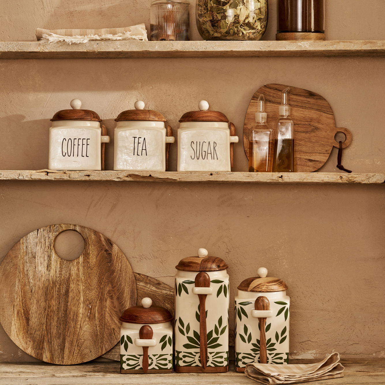 Geo Glass Oil & Vinegar Dispenser Set
