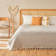 Silvana Patterned Bedspread with Tassels