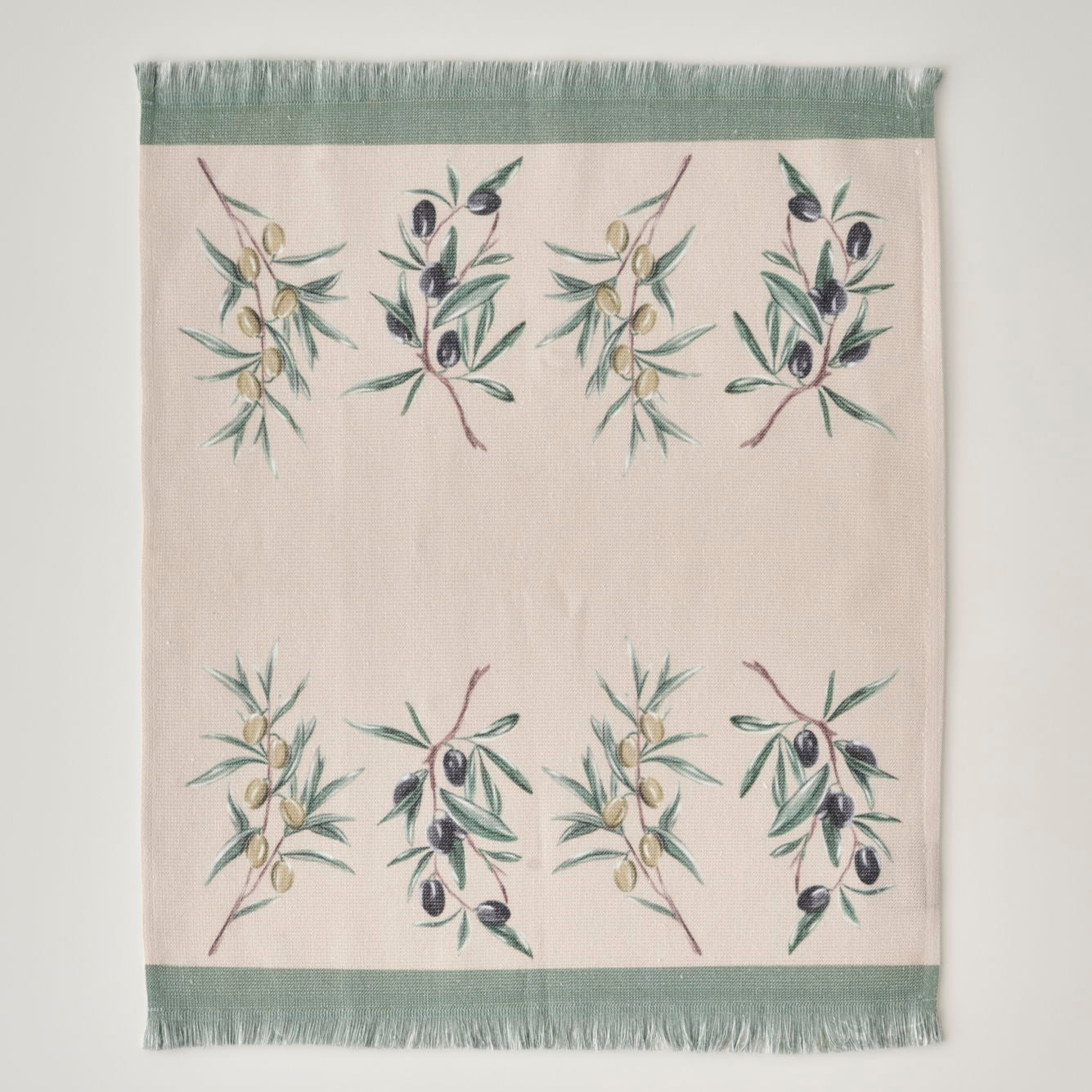 Olive Printed Kitchen Towels (Set of 2)