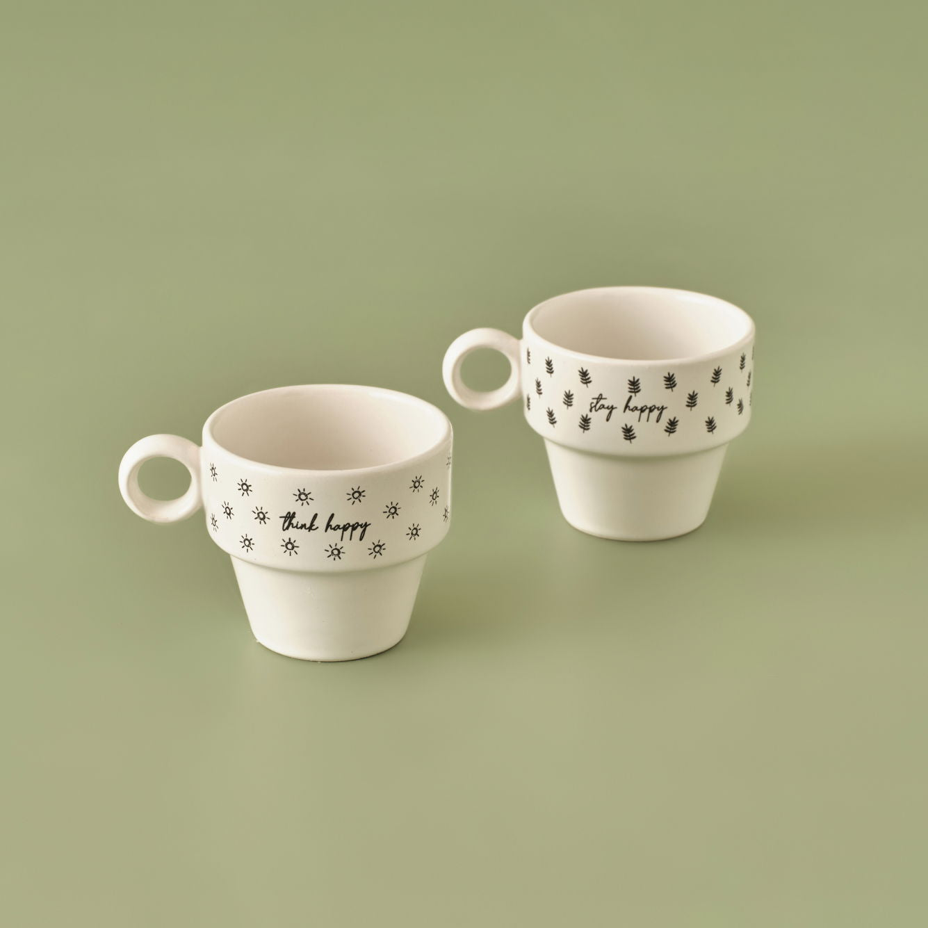 Simple Ceramic Espresso Cup (Set of 2)