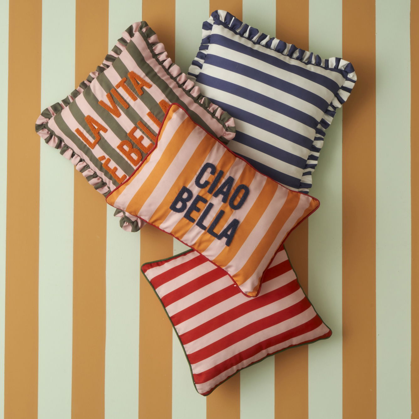 Line 'Ciao Bella' Punch Embroidered Cushion Cover