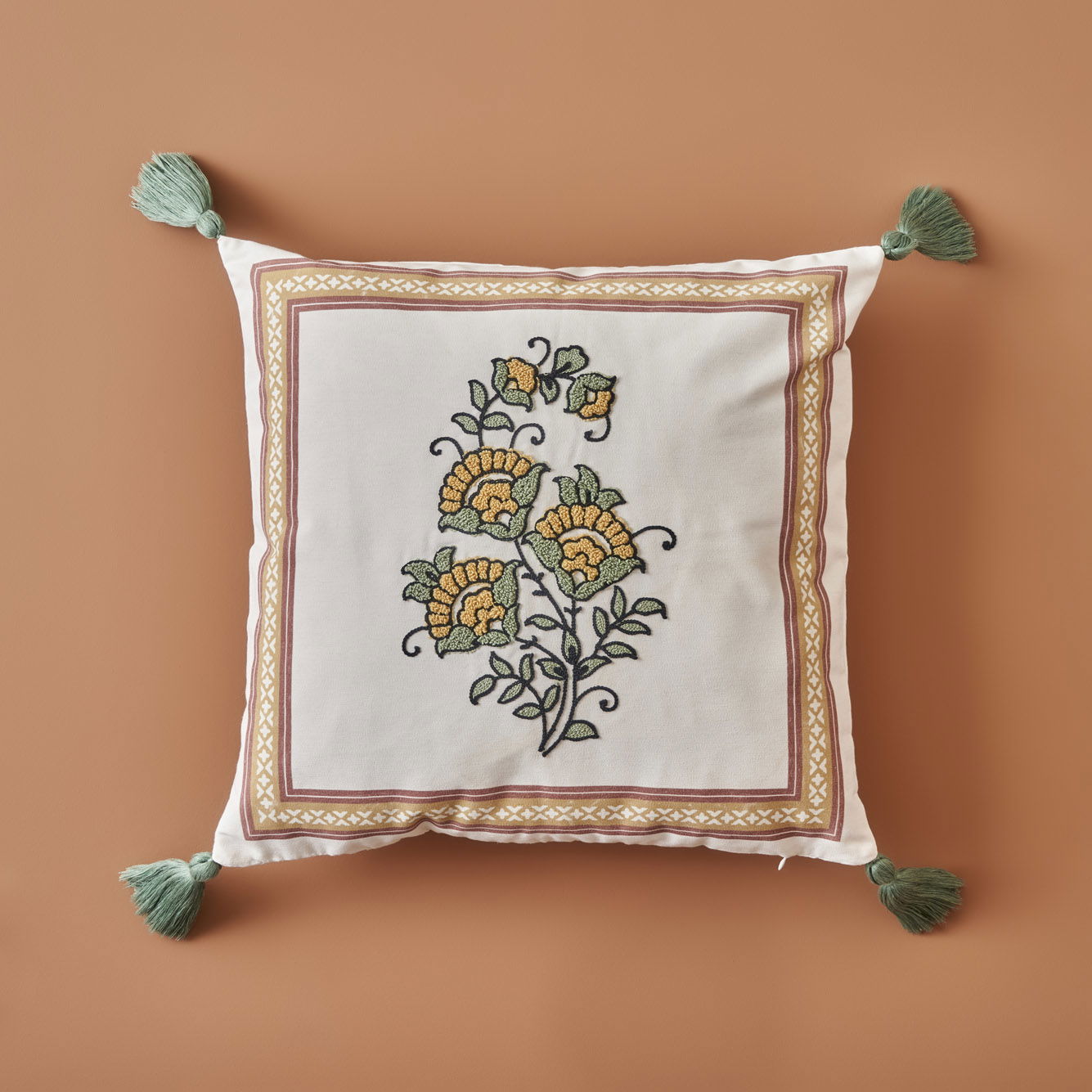 Indian Dream Embroidered Cushion Cover