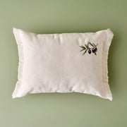 Olive Embroidered Cushion Cover