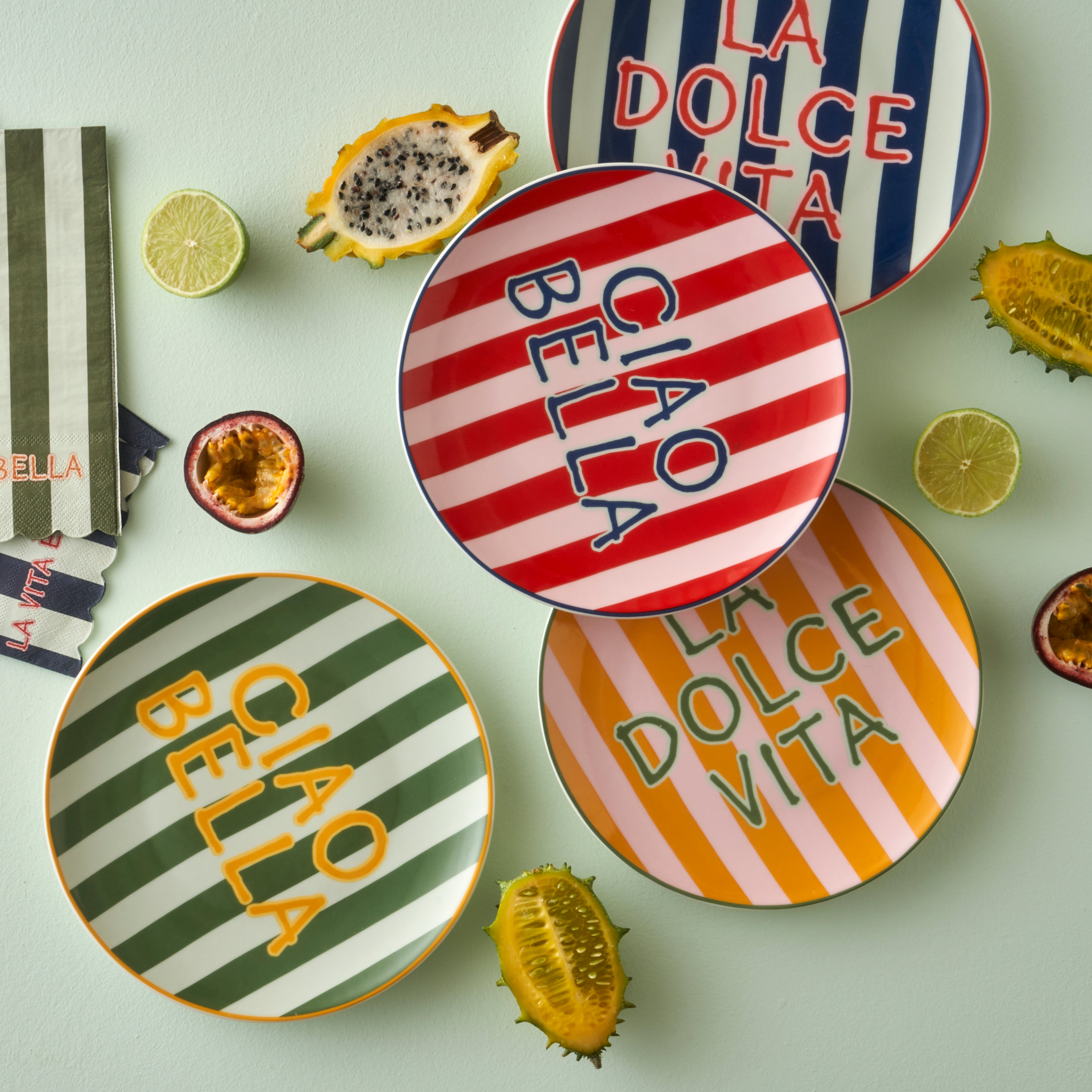 Line Porcelain Dessert Plate (Set of 4)