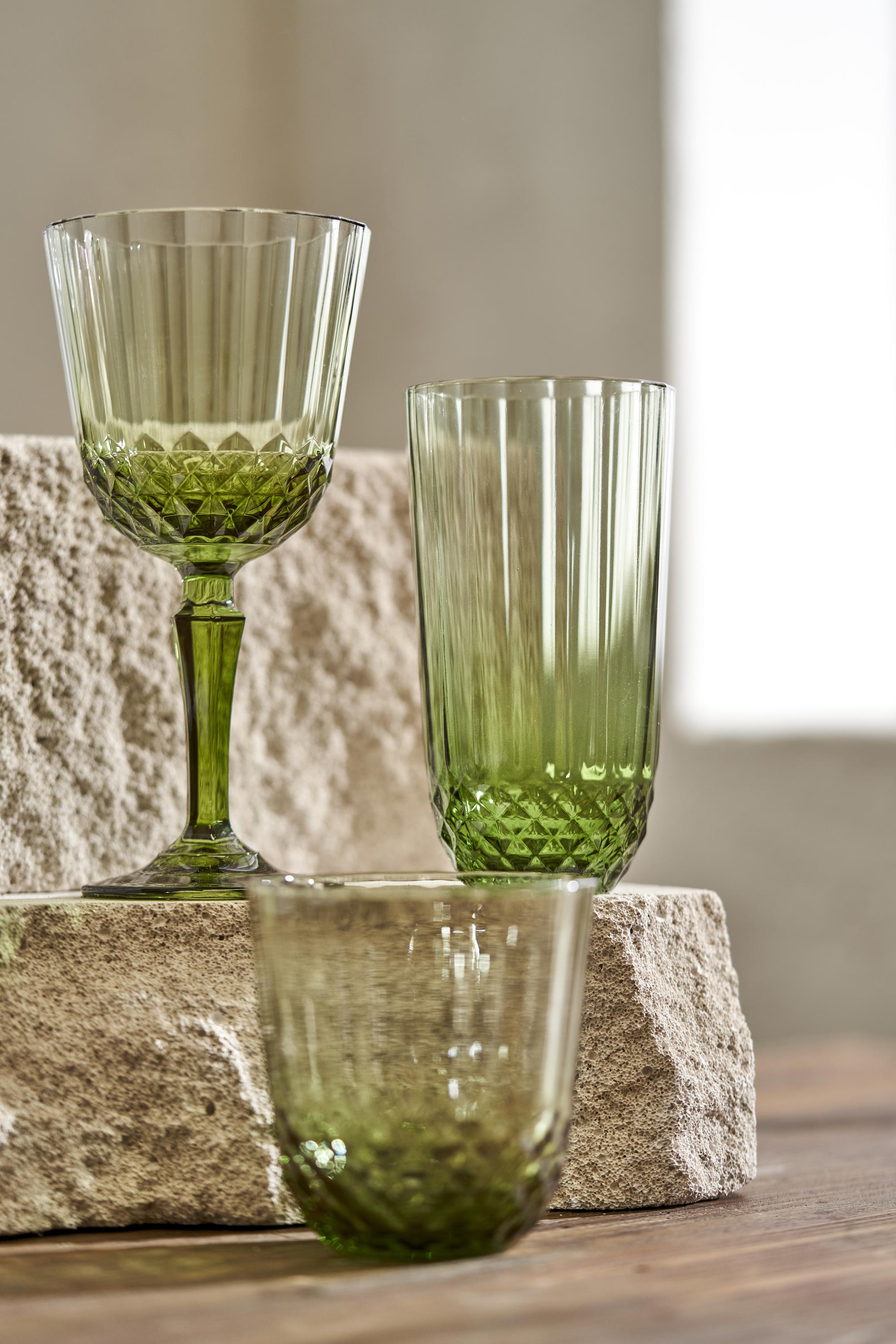 Colore Crystal Cut Wine Glass