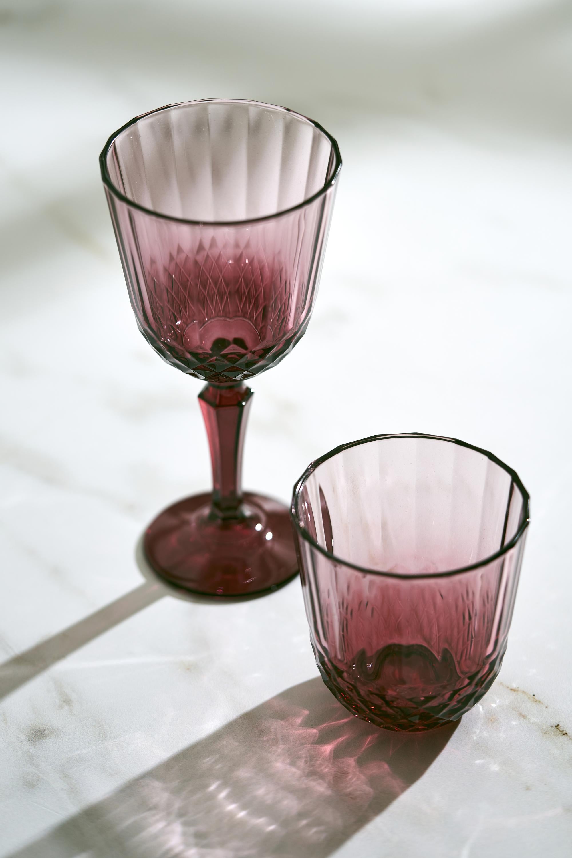 Colore Crystal Cut Wine Glass