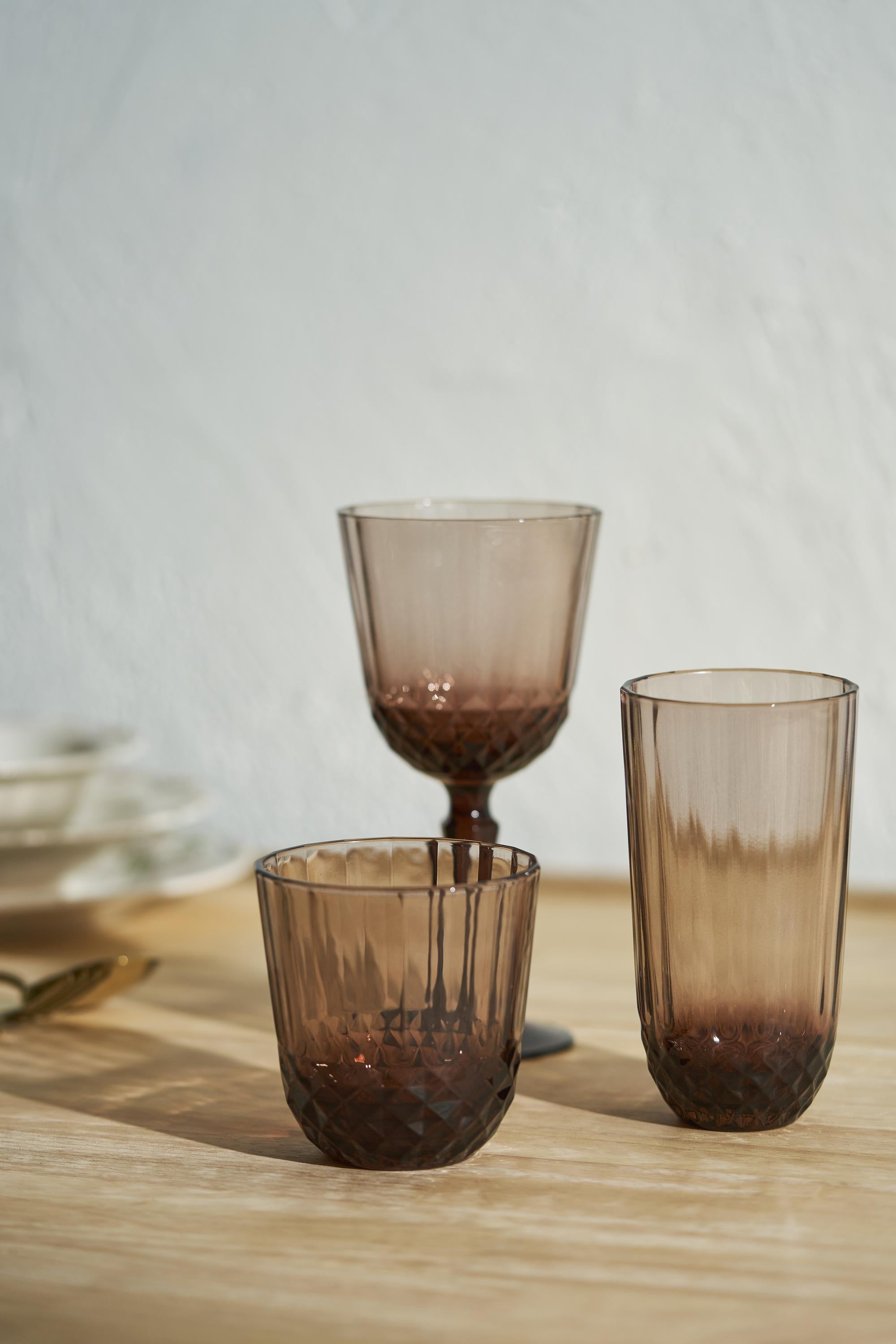 Colore Crystal Cut Highball Glass
