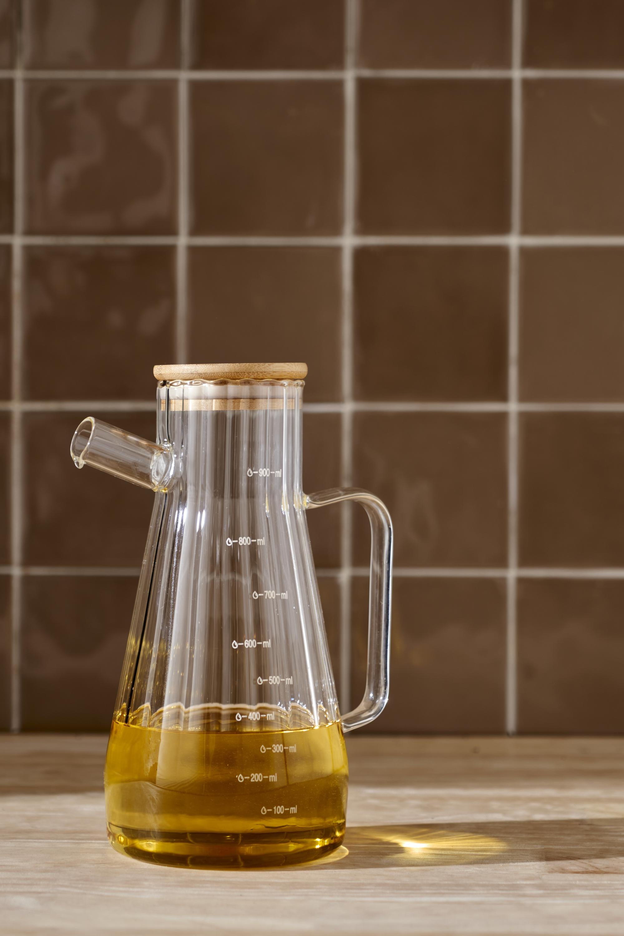 Alice Oil Cruet with Bamboo Lid