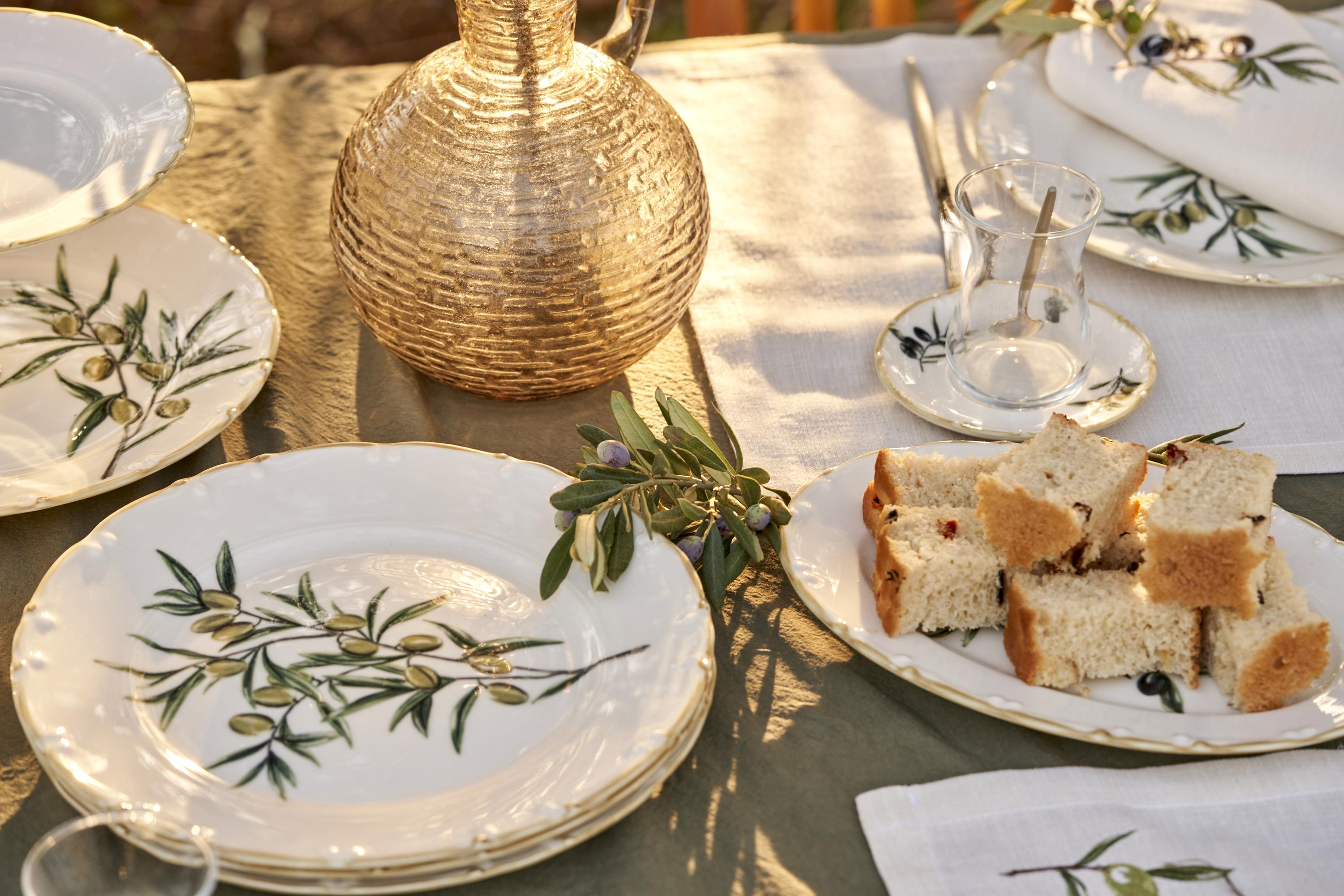 Olive Porcelain Oval Serving Platter