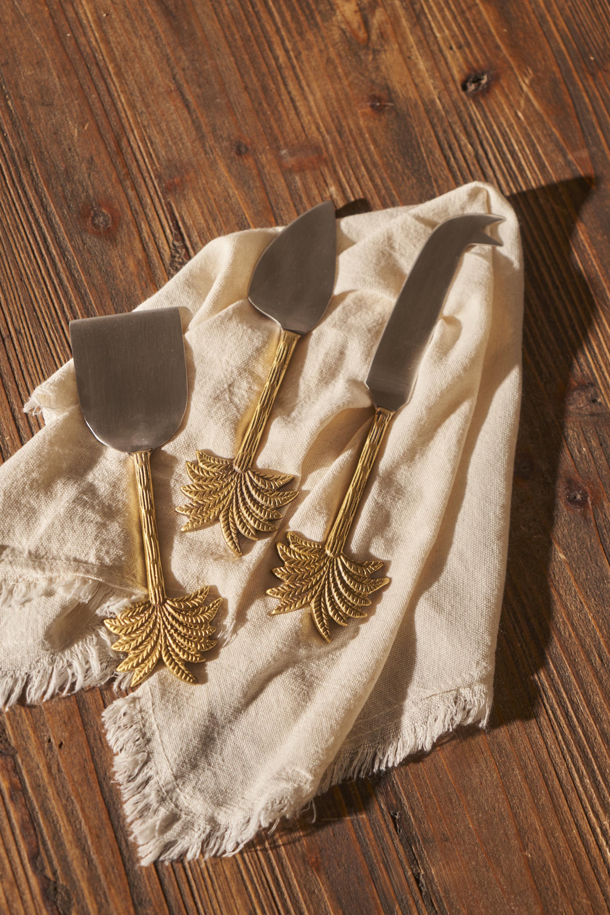 Palm Gold Cheese Knife Set (3-Piece)