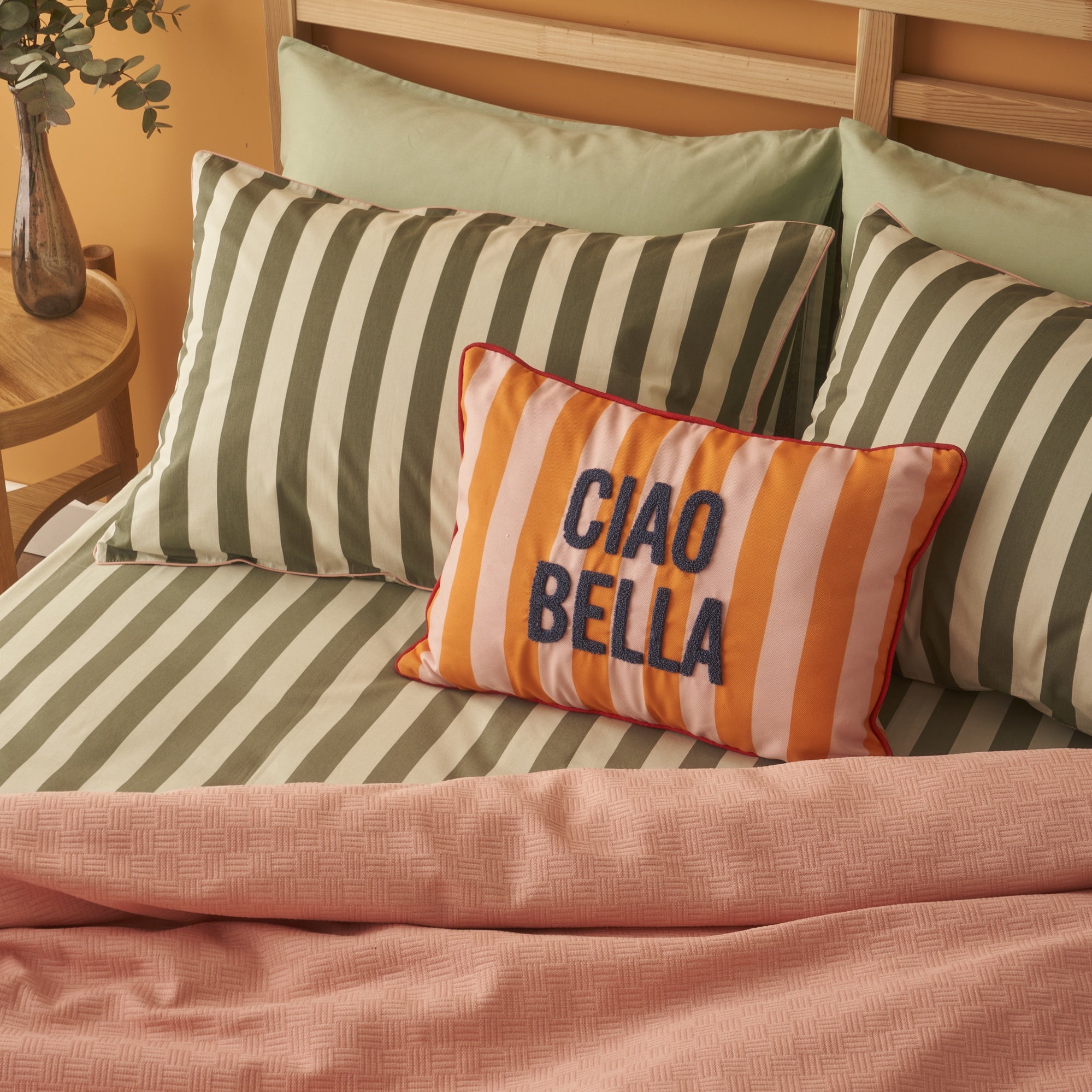 Line 'Ciao Bella' Punch Embroidered Cushion Cover