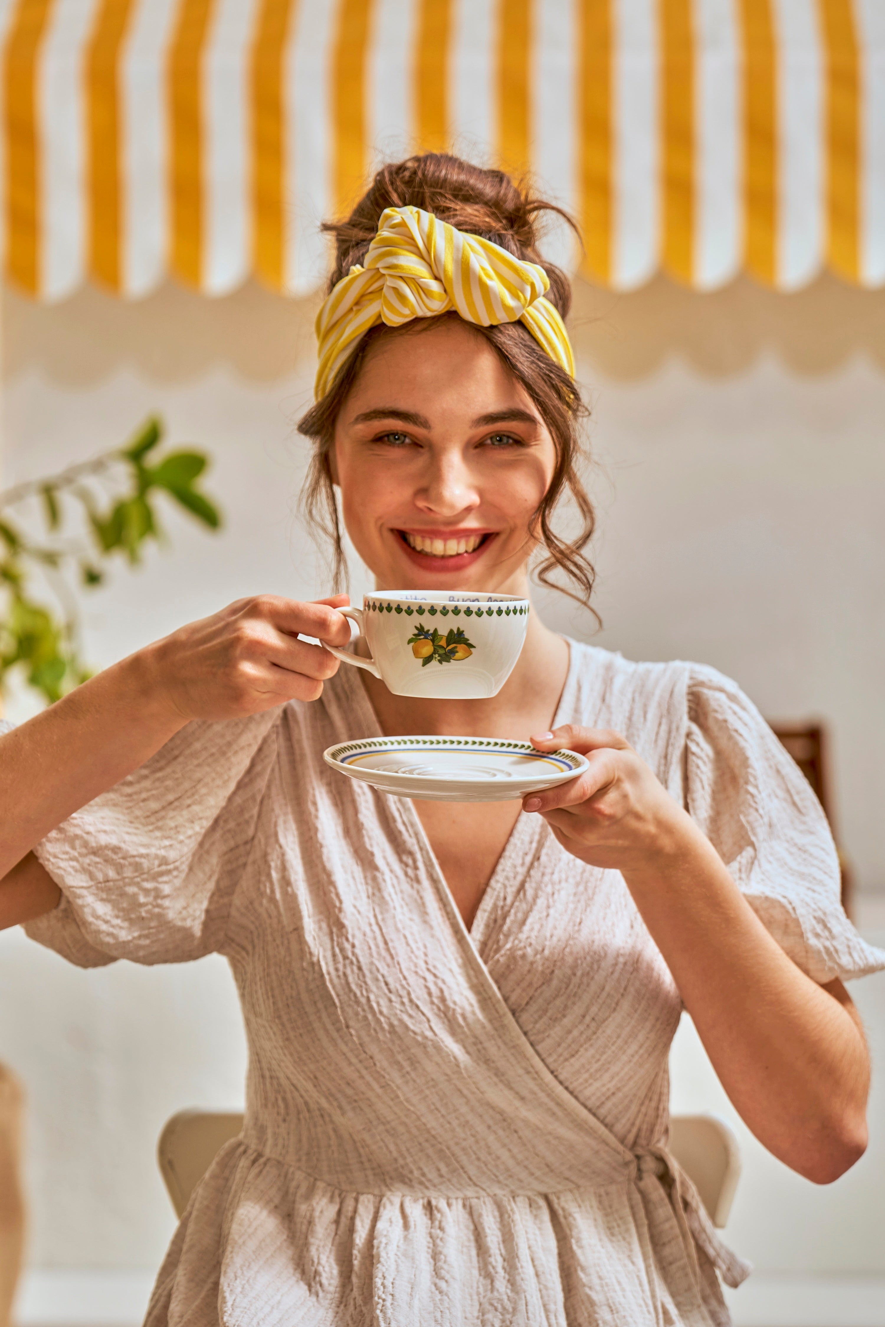 Lemoncello Porcelain Tea Cup (Set of 2)